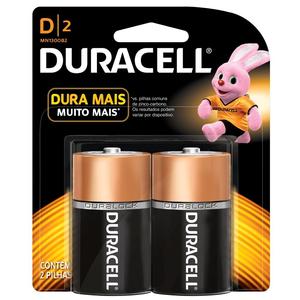 PILHA DURACELL D GRANDE ALCALINA 1,5V 