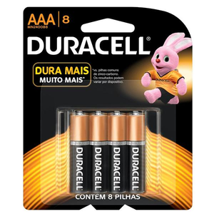 PILHA DURACELL AAA 1,5V ALKALINA MN2400 